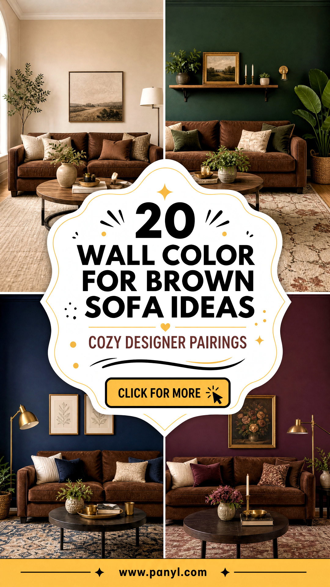 20 Wall Color For Brown Sofa Ideas Cozy Designer Pairings - 20 Wall Color For Brown Sofa Ideas: Cozy Designer Pairings