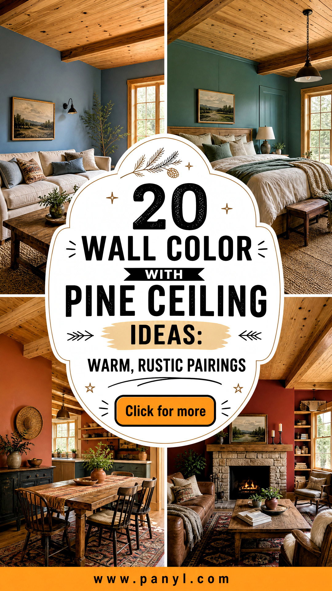 20 Wall Color With Pine Ceiling Ideas Warm Rustic Pairings - 20 Wall Color With Pine Ceiling Ideas: Warm, Rustic Pairings