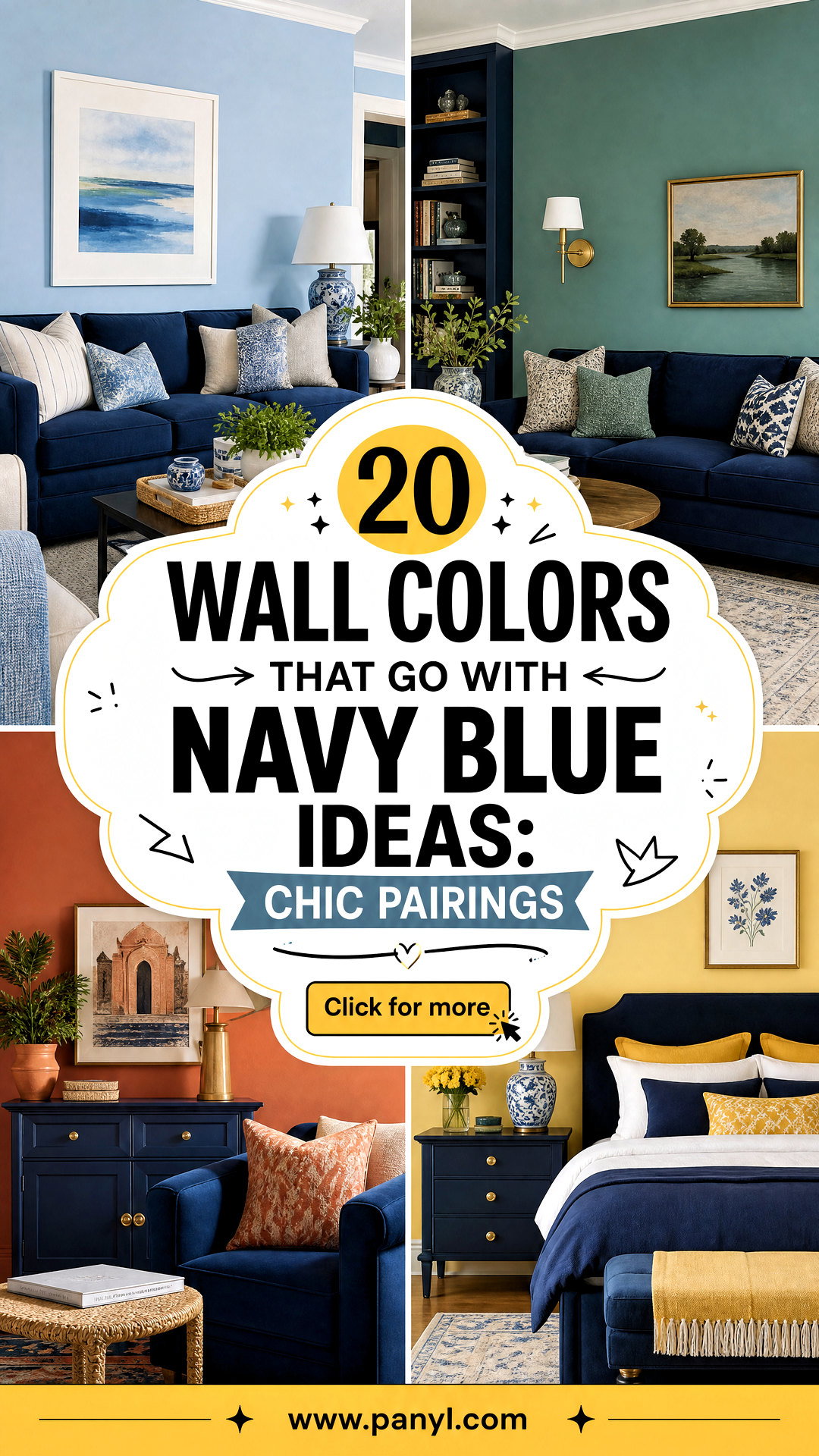 20 Wall Colors That Go With Navy Blue Ideas Chic Pairings - 20 Wall Colors That Go With Navy Blue Ideas: Chic Pairings