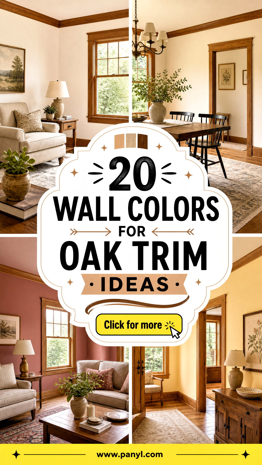 20 Wall Colors for Oak Trim Ideas for Warm Timeless Rooms - 20 Wall Colors for Oak Trim Ideas for Warm, Timeless Rooms
