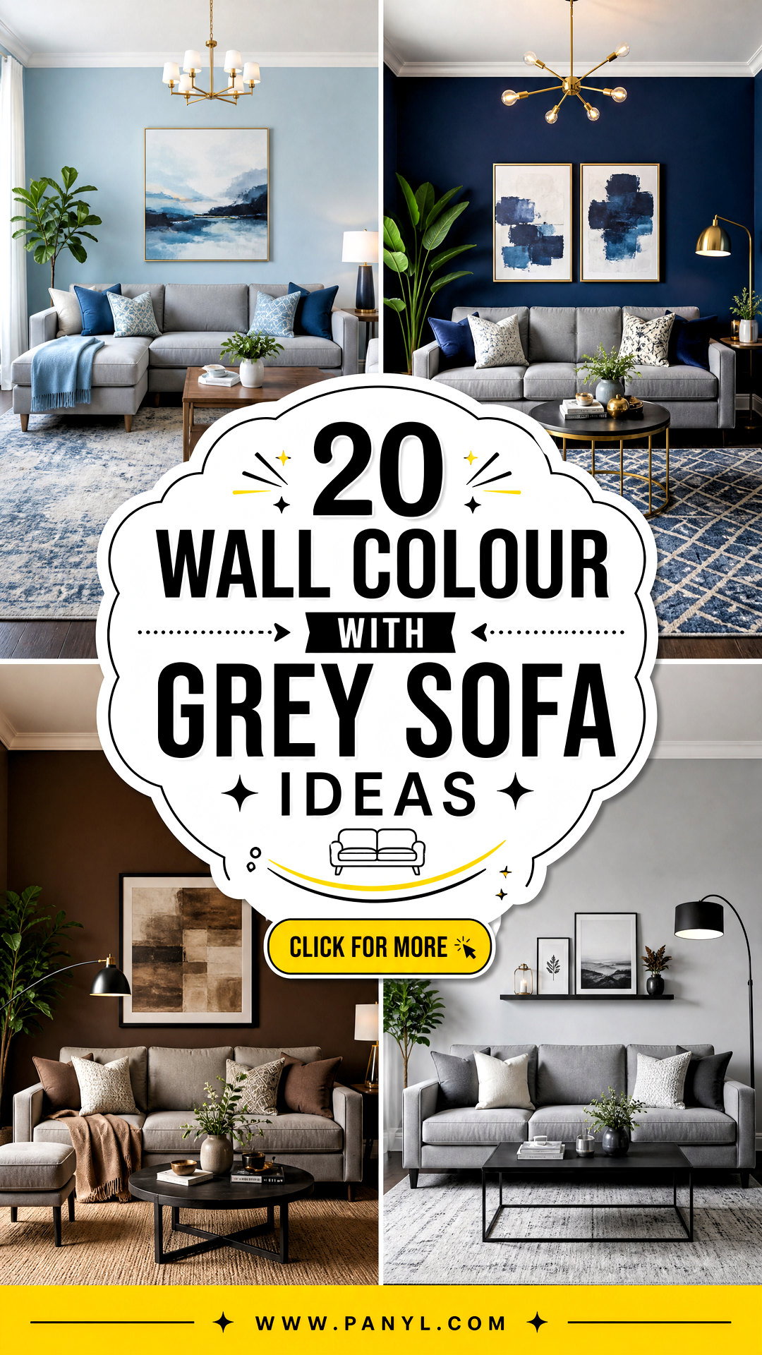 20 Wall Colour With Grey Sofa Ideas Chic Balanced Pairings - 20 Wall Colour With Grey Sofa Ideas: Chic, Balanced Pairings