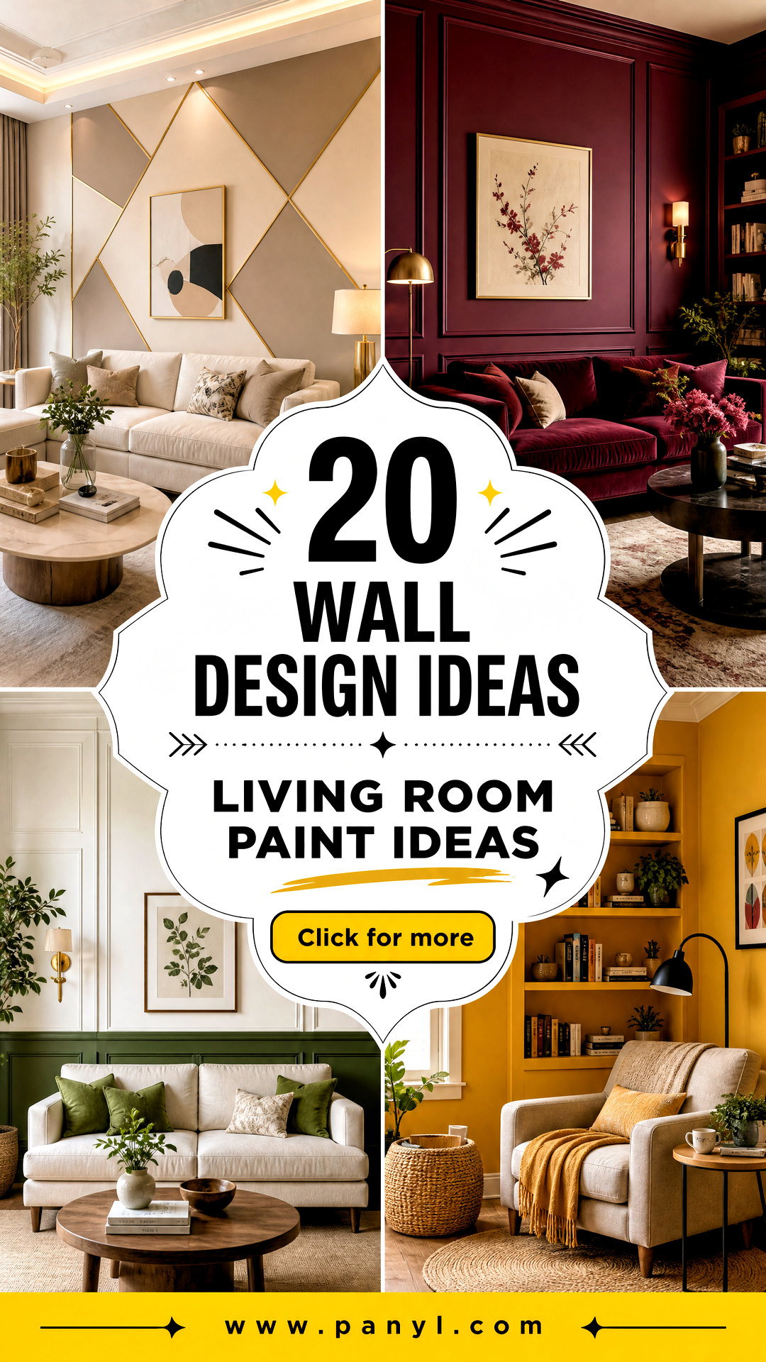 20 Wall Design Ideas Living Room Paint Ideas for Chic Homes - 20 Wall Design Ideas Living Room Paint Ideas for Chic Homes