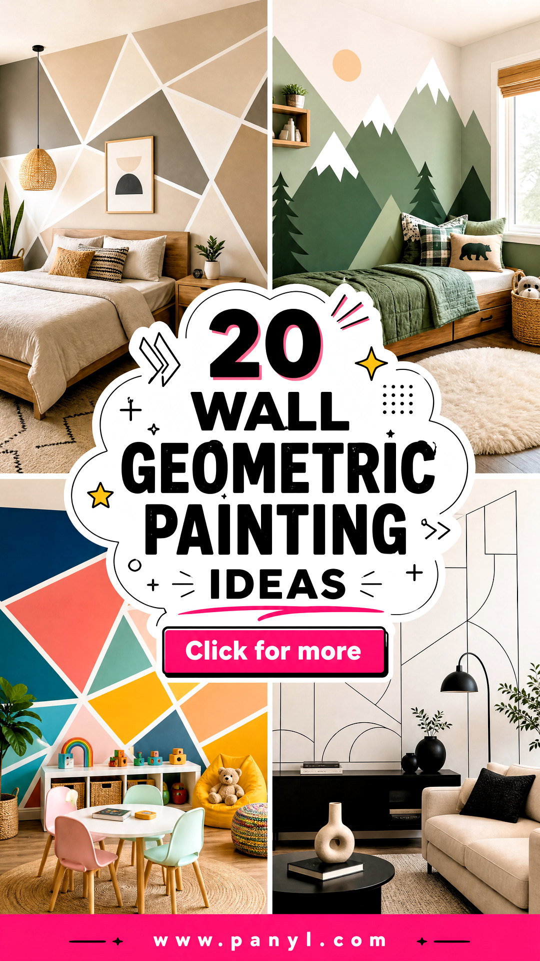 20 Wall Geometric Painting Ideas for Bold Modern Spaces - 20 Wall Geometric Painting Ideas for Bold, Modern Spaces