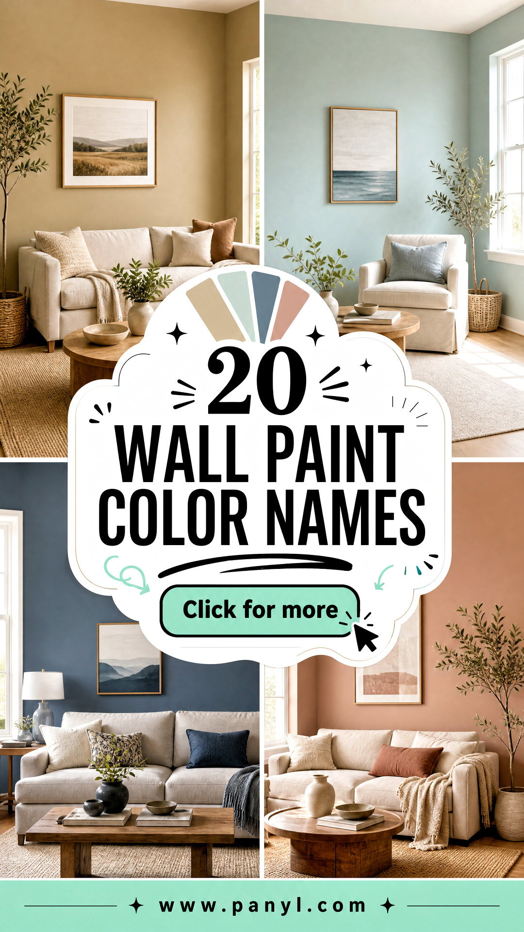 20 Wall Paint Color Names Inspiring Shades for Easy Makeovers - 20 Wall Paint Color Names: Inspiring Shades for Easy Makeovers