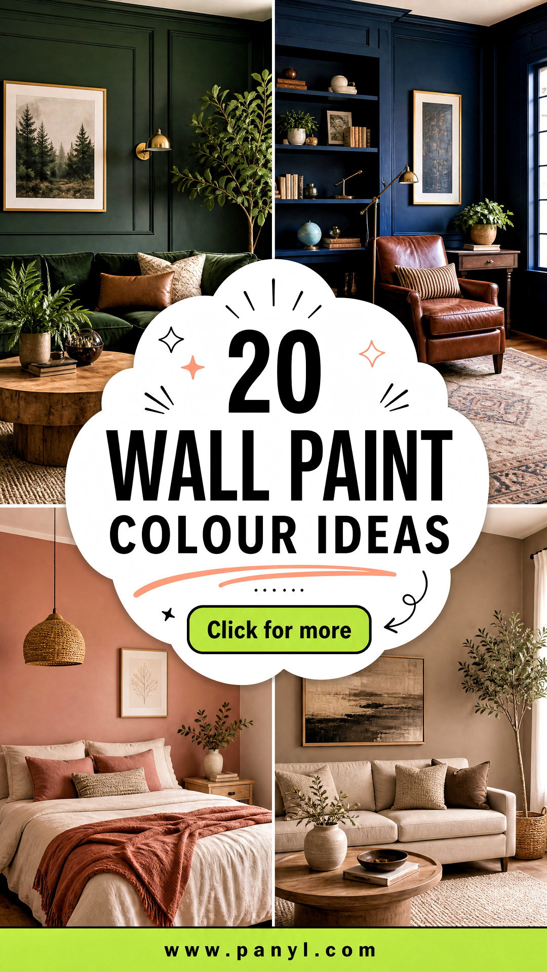 20 Wall Paint Colour Ideas for Beautiful Inviting Rooms - 20 Wall Paint Colour Ideas for Beautiful, Inviting Rooms