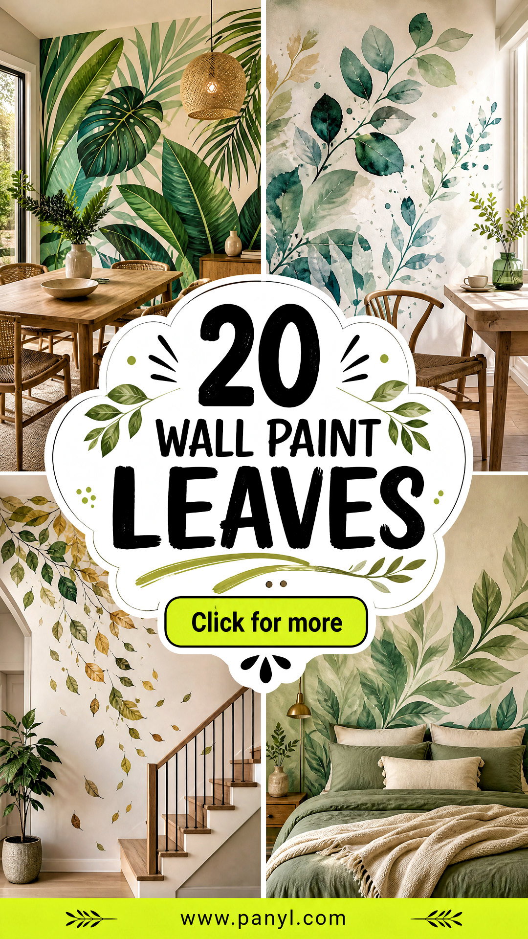 20 Wall Paint Leaves Nature-Inspired Art for Creative Homes - 20 Wall Paint Leaves: Nature-Inspired Art for Creative Homes