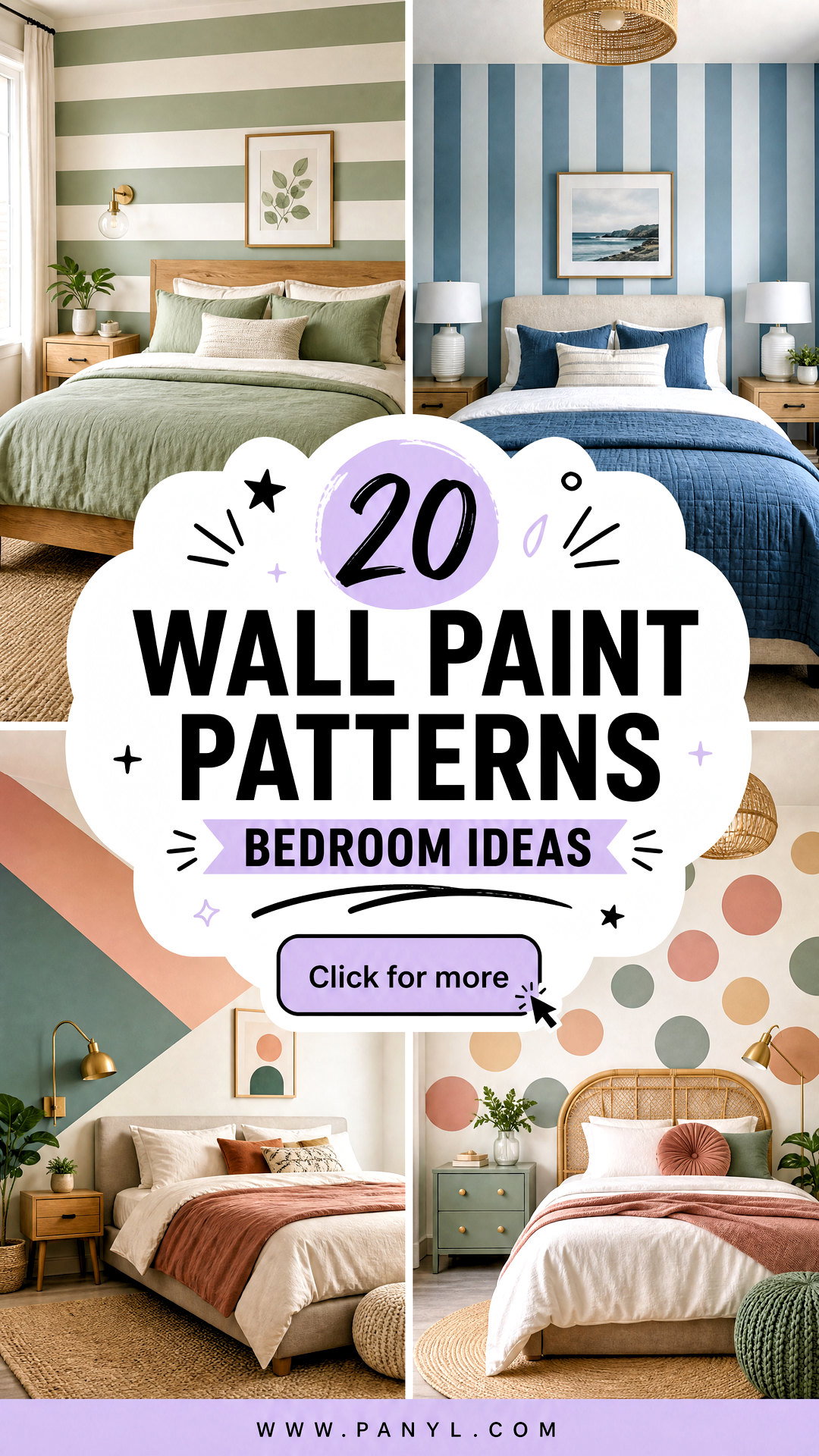 20 Wall Paint Patterns Bedroom Ideas for a Dreamy Retreat - 20 Wall Paint Patterns Bedroom Ideas for a Dreamy Retreat