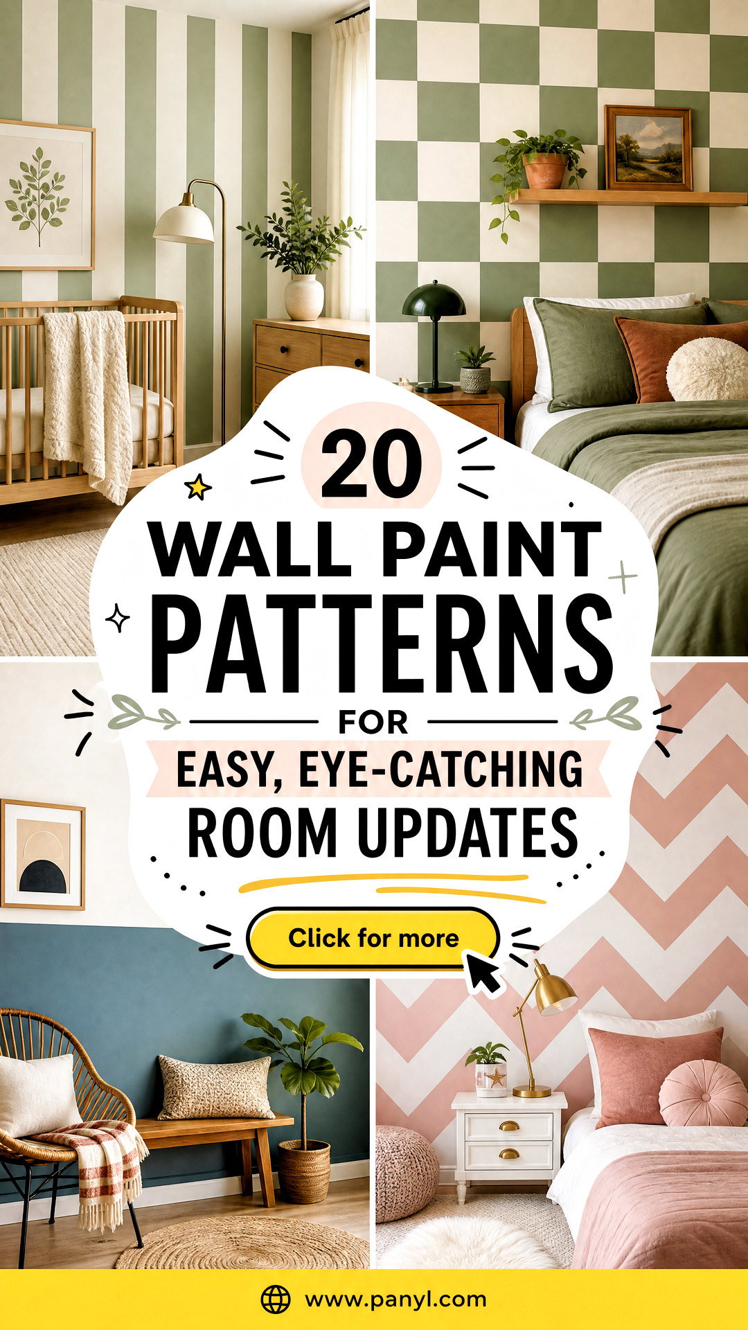 20 Wall Paint Patterns for Easy Eye-Catching Room Updates - 20 Wall Paint Patterns for Easy, Eye-Catching Room Updates