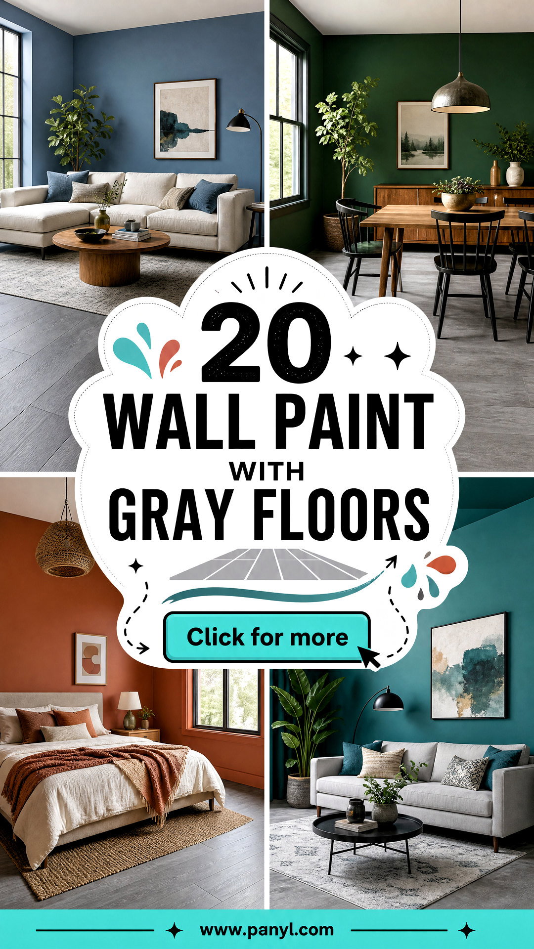 20 Wall Paint With Gray Floors Stylish Pairings for Modern Rooms - 20 Wall Paint With Gray Floors: Stylish Pairings for Modern Rooms