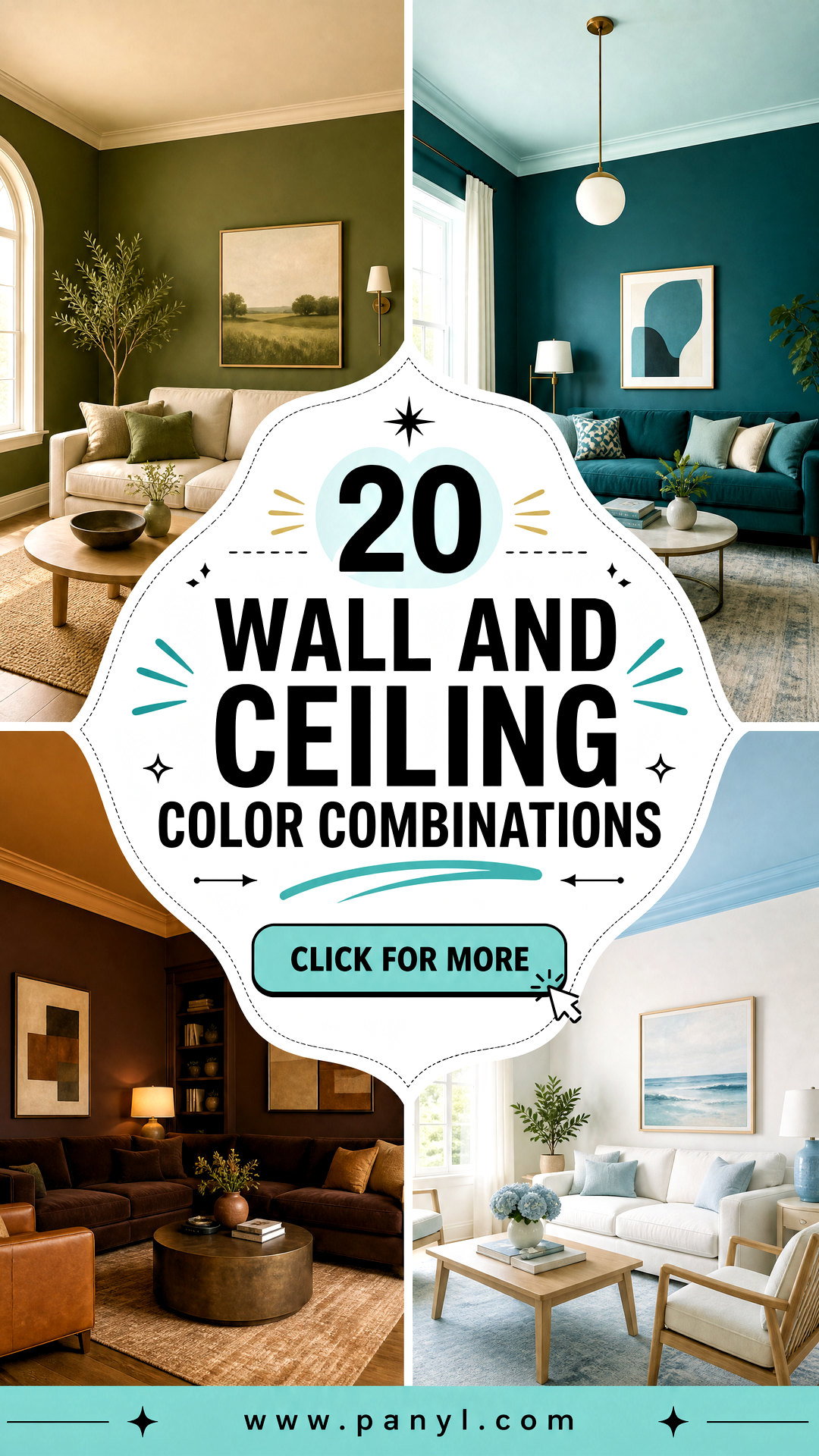 20 Wall and Ceiling Color Combinations for Seamless Rooms - 20 Wall and Ceiling Color Combinations for Seamless Rooms