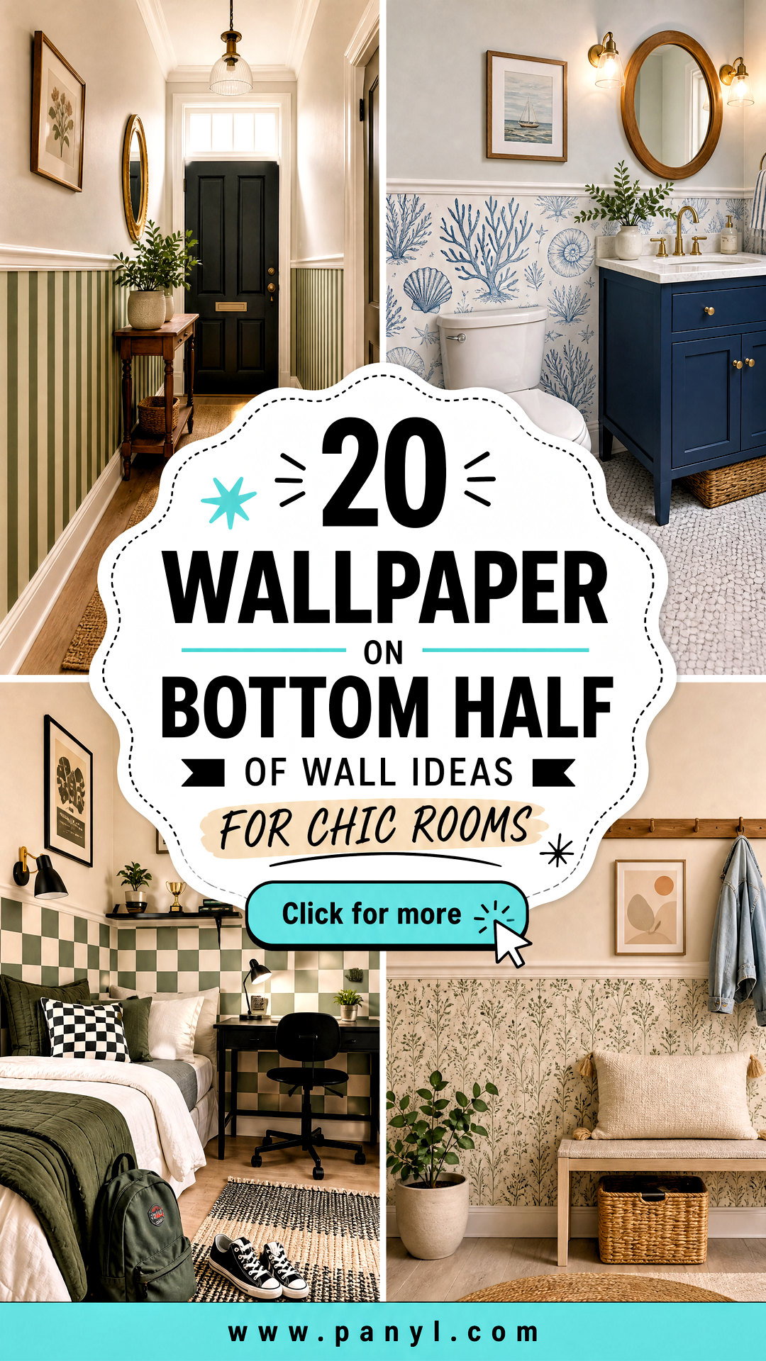 20 Wallpaper on Bottom Half of Wall Ideas for Chic Rooms - 20 Wallpaper on Bottom Half of Wall Ideas for Chic Rooms
