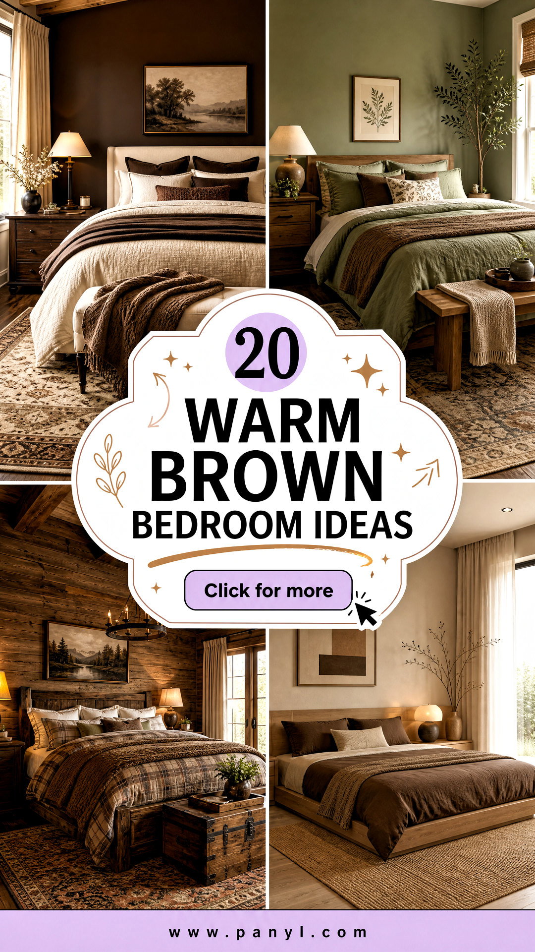 20 Warm Brown Bedroom Ideas for a Truly Cozy Restful Retreat - 20 Warm Brown Bedroom Ideas for a Truly Cozy, Restful Retreat