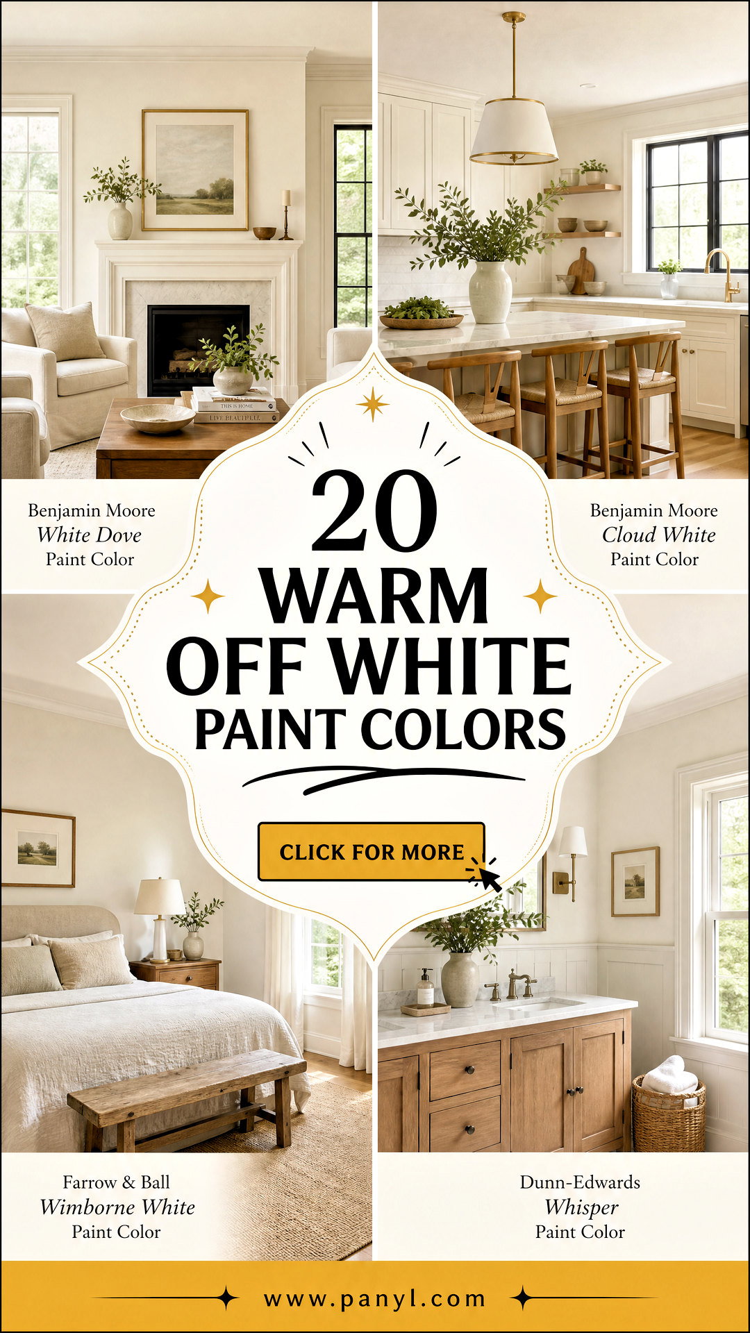 20 Warm Off White Paint Colors for a Soft Timeless Home - 20 Warm Off White Paint Colors for a Soft, Timeless Home