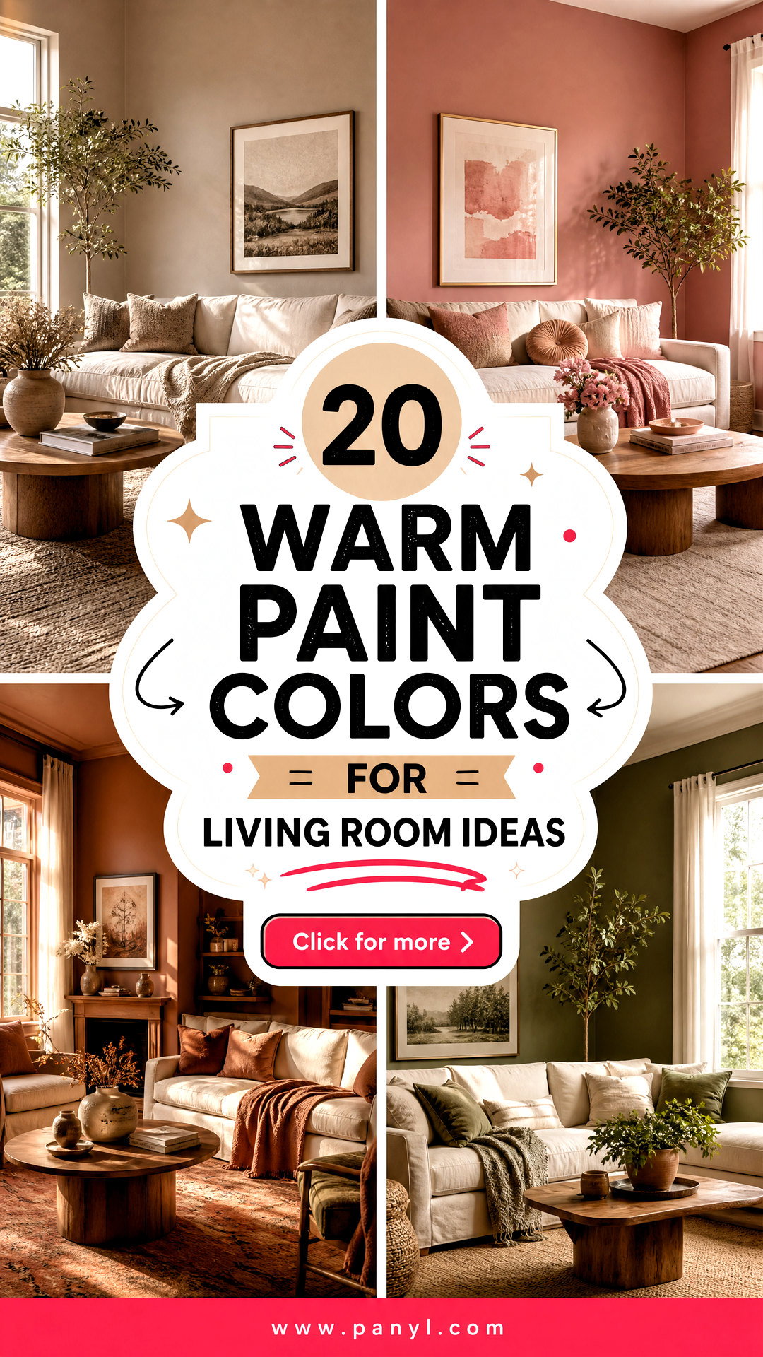 20 Warm Paint Colors for Living Room Ideas for Cozy Homes - 20 Warm Paint Colors for Living Room Ideas for Cozy Homes