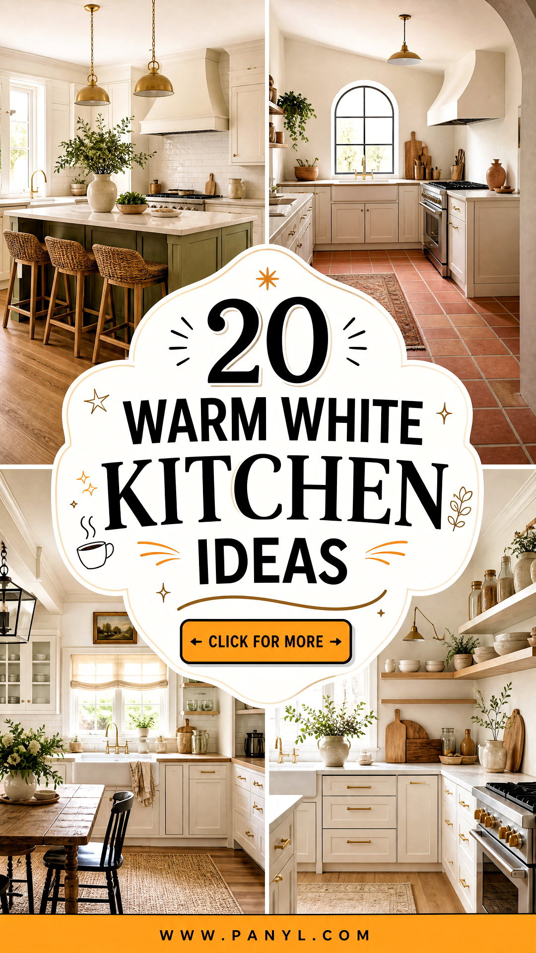 20 Warm White Kitchen Ideas for a Bright Cozy Timeless Look - 20 Warm White Kitchen Ideas for a Bright, Cozy, Timeless Look