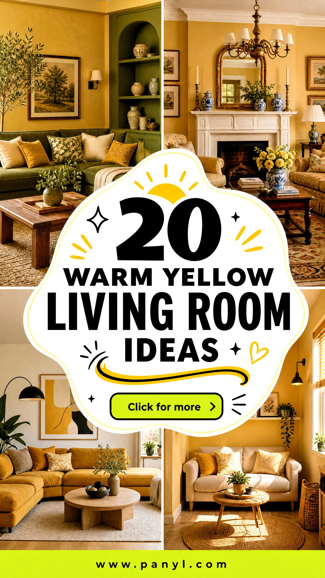 20 Warm Yellow Living Room Ideas for a Cheerful Cozy Glow - 20 Warm Yellow Living Room Ideas for a Cheerful, Cozy Glow