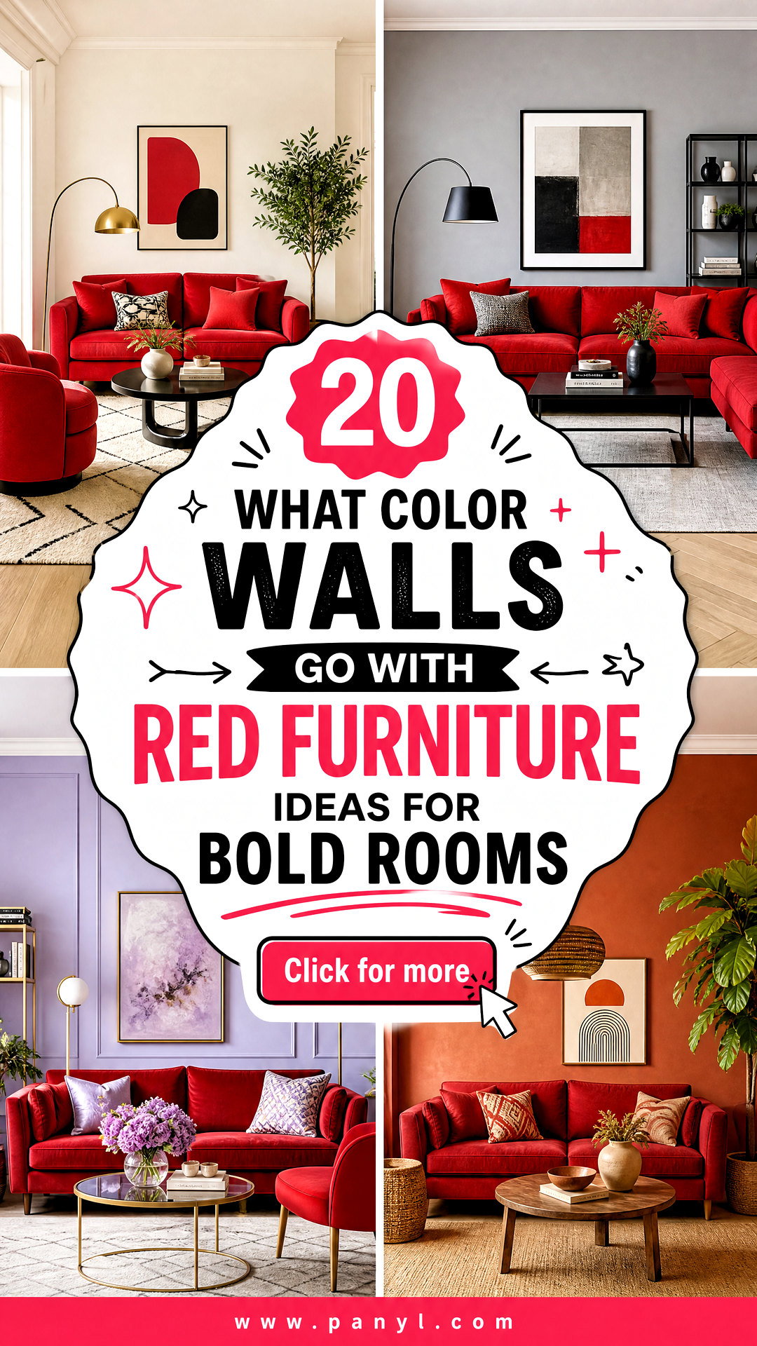 20 What Color Walls Go With Red Furniture Ideas for Bold Rooms - 20 What Color Walls Go With Red Furniture Ideas for Bold Rooms