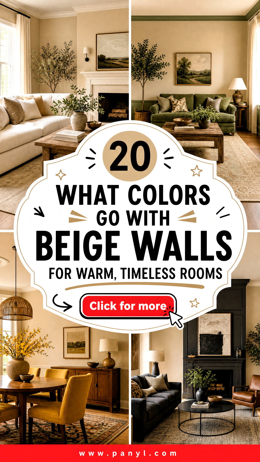 20 What Colors Go With Beige Walls for Warm Timeless Rooms - 20 What Colors Go With Beige Walls for Warm, Timeless Rooms