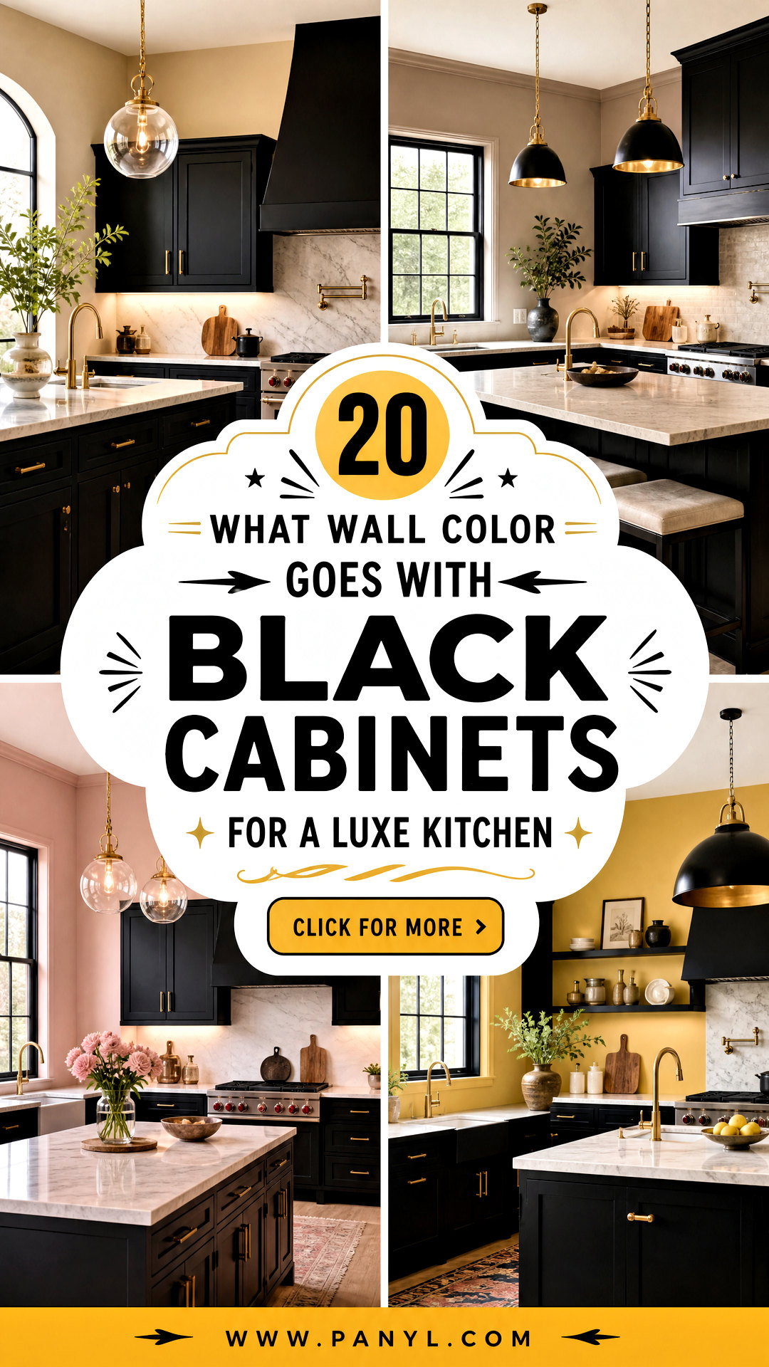 20 What Wall Color Goes With Black Cabinets for a Luxe Kitchen - 20 What Wall Color Goes With Black Cabinets for a Luxe Kitchen