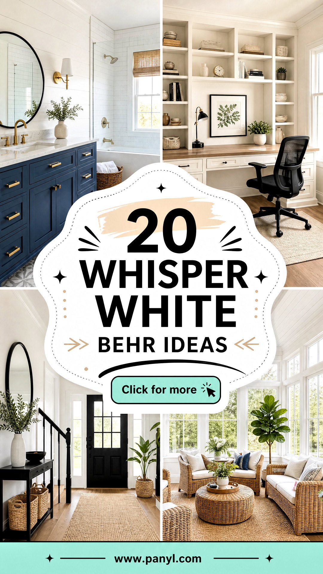 20 Whisper White Behr Ideas for Warm Welcoming Modern Rooms - 20 Whisper White Behr Ideas for Warm, Welcoming Modern Rooms