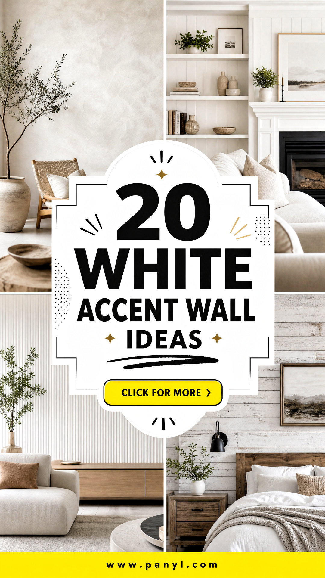 20 White Accent Wall Ideas for Bright Sophisticated Rooms - 20 White Accent Wall Ideas for Bright, Sophisticated Rooms