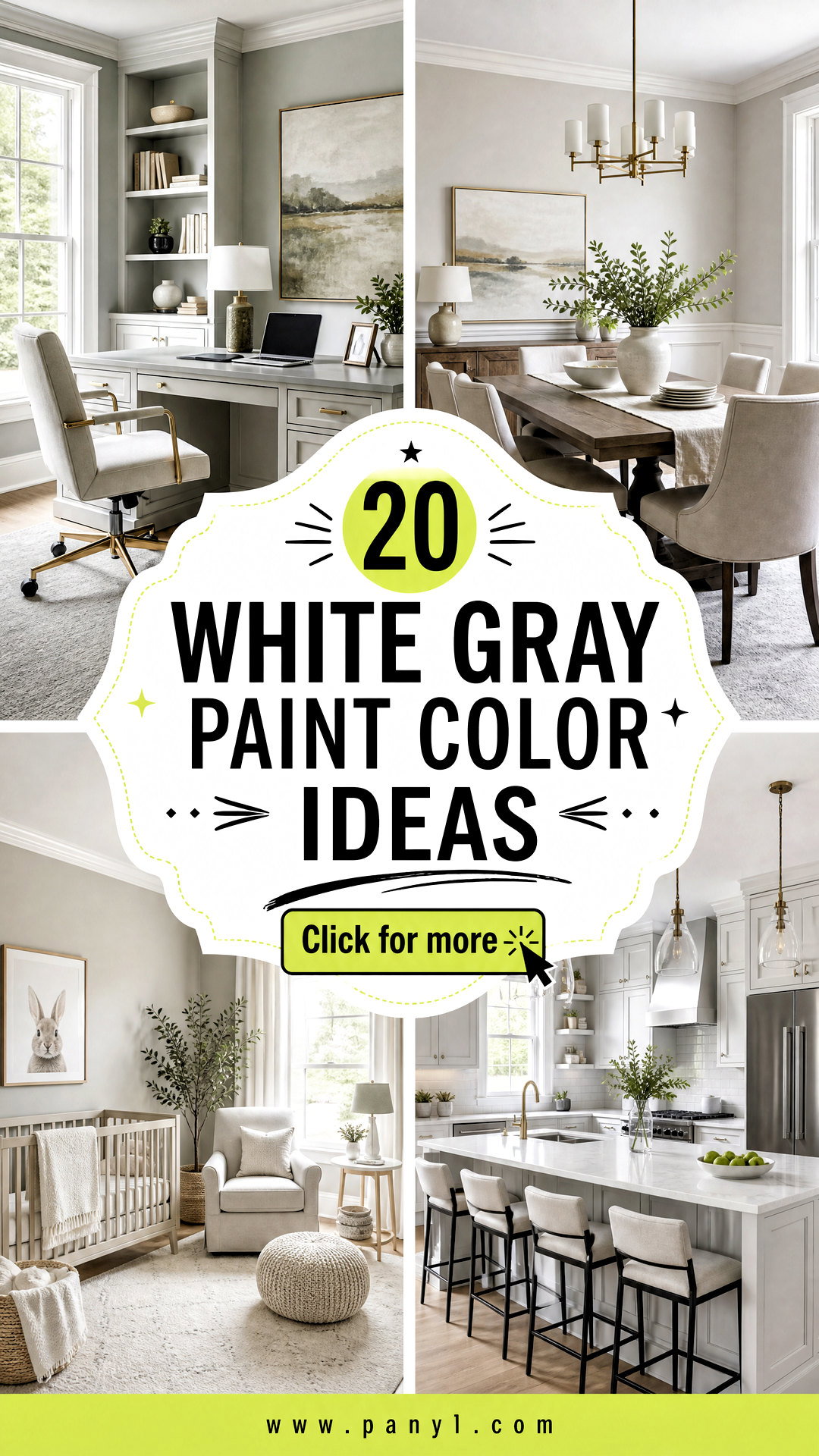 20 White Gray Paint Color Ideas for a Calm Timeless Home - 20 White Gray Paint Color Ideas for a Calm, Timeless Home