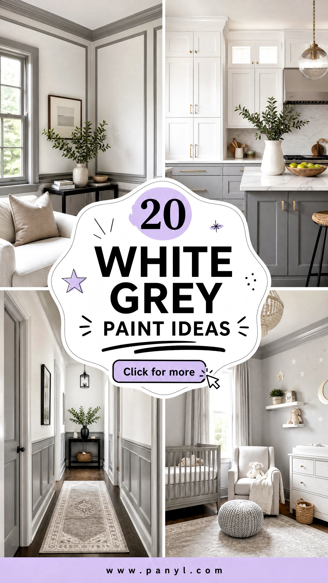 20 White Grey Paint Ideas for a Soft Sophisticated Home - 20 White Grey Paint Ideas for a Soft, Sophisticated Home
