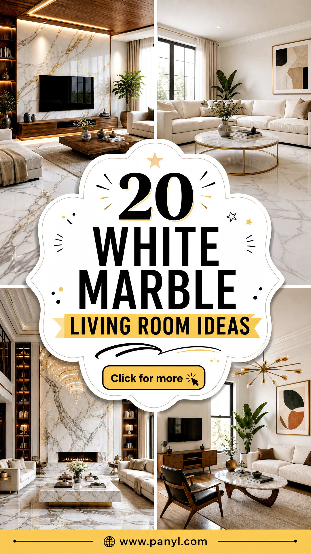 20 White Marble Living Room Ideas for Luxe Timeless Style - 20 White Marble Living Room Ideas for Luxe, Timeless Style