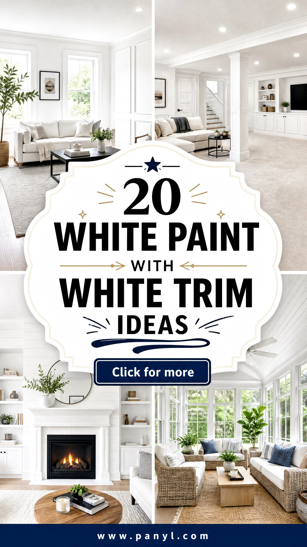 20 White Paint With White Trim Ideas for a Seamless Look - 20 White Paint With White Trim Ideas for a Seamless Look