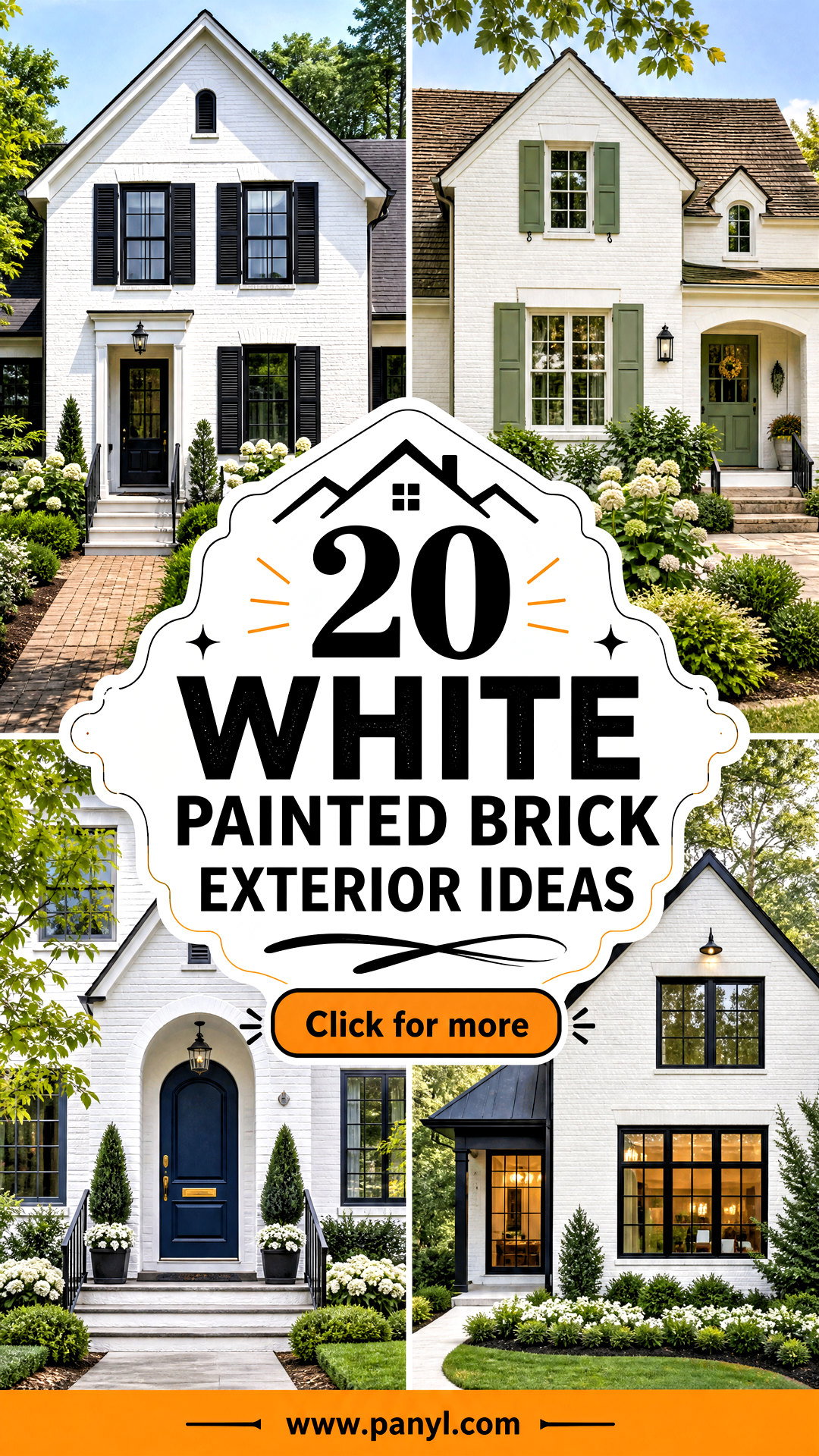 20 White Painted Brick Exterior Ideas for Fresh Curb Appeal - 20 White Painted Brick Exterior Ideas for Fresh Curb Appeal
