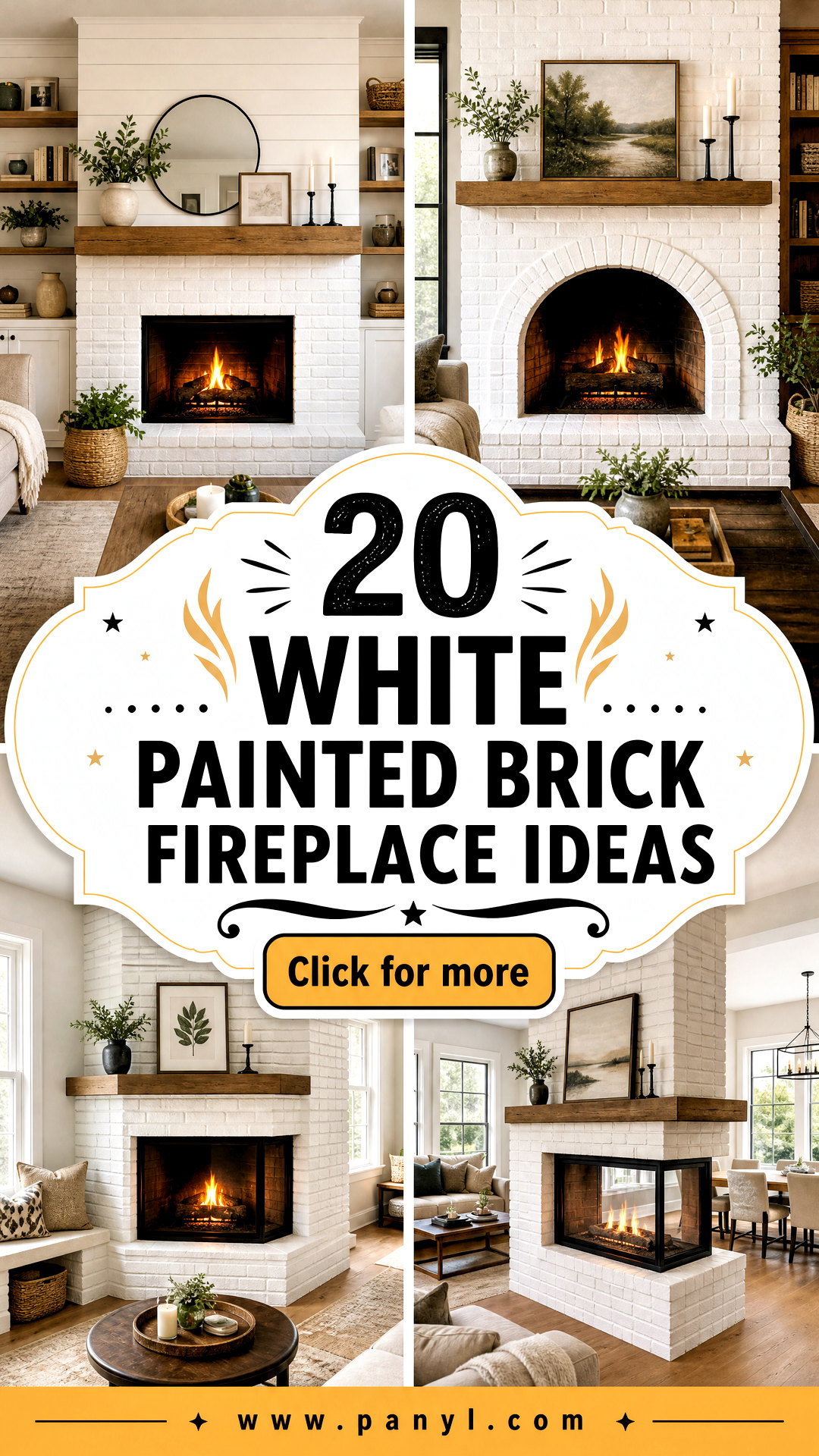 20 White Painted Brick Fireplace Ideas for a Cozy Update - 20 White Painted Brick Fireplace Ideas for a Cozy Update