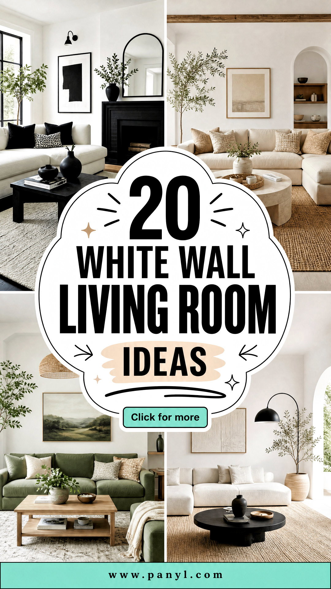 20 White Wall Living Room Ideas for Bright Modern Spaces - 20 White Wall Living Room Ideas for Bright, Modern Spaces