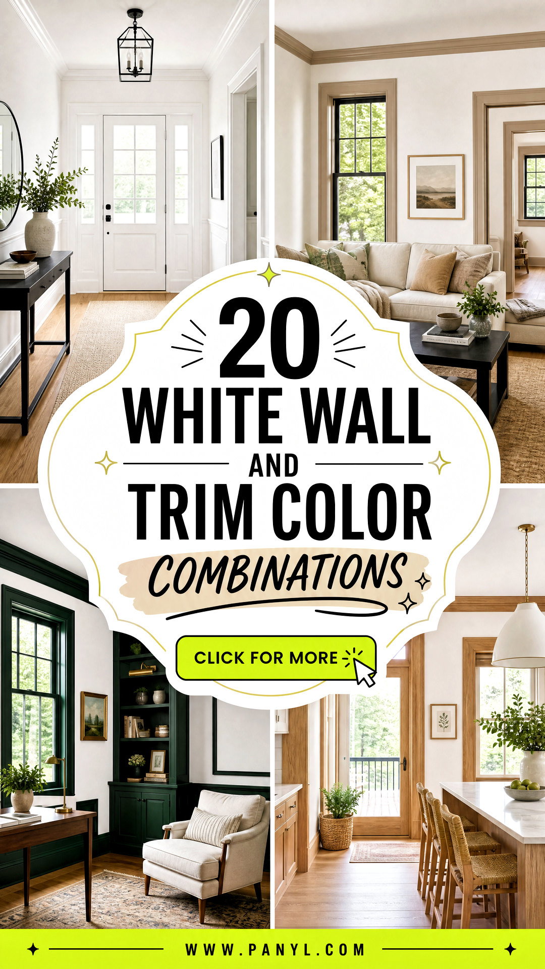 20 White Wall and Trim Color Combinations for Every Style - 20 White Wall and Trim Color Combinations for Every Style