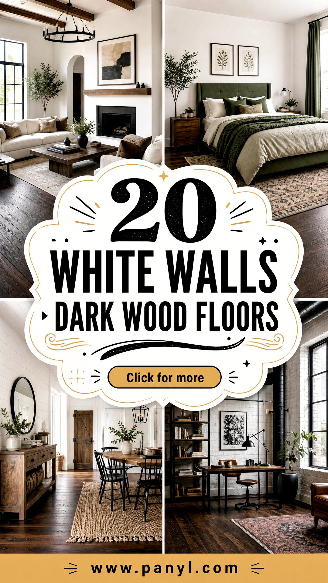 20 White Walls Dark Wood Floors That Feel Warm and Modern - 20 White Walls Dark Wood Floors That Feel Warm and Modern
