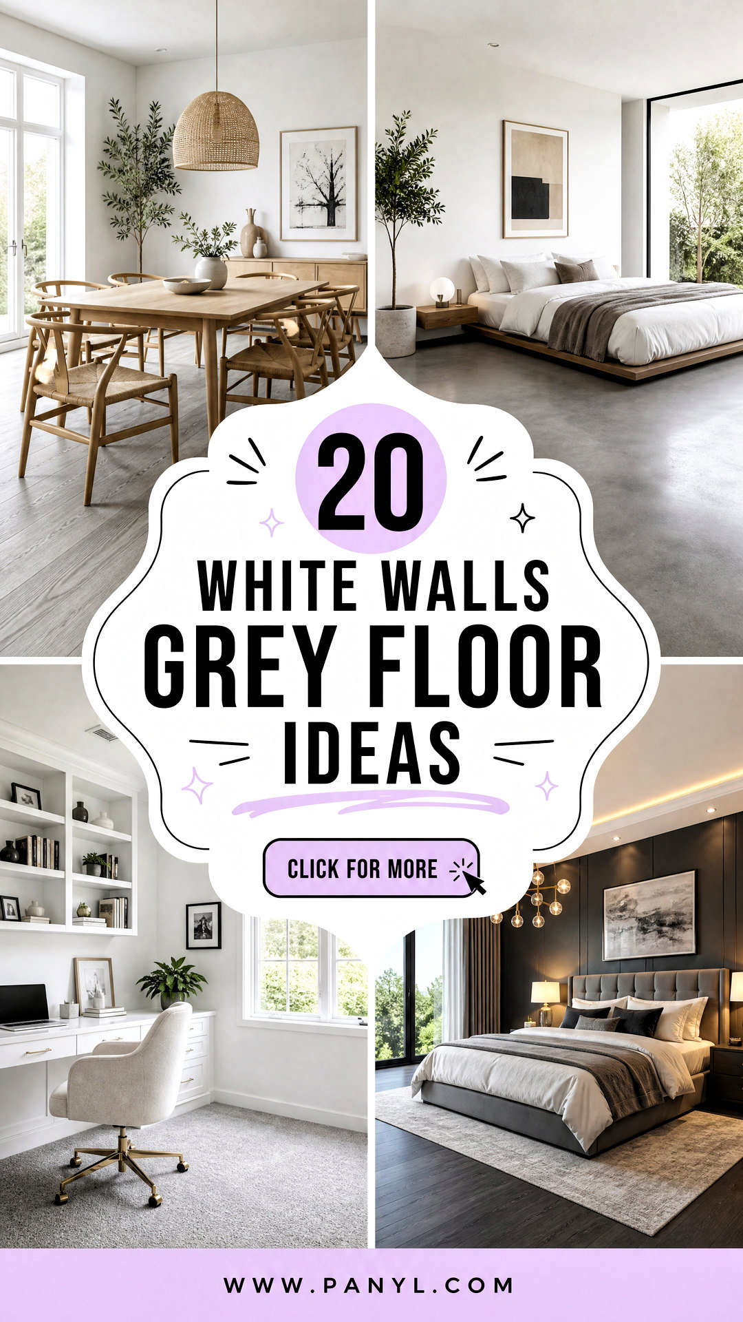 20 White Walls Grey Floor Ideas for Chic Balanced Rooms - 20 White Walls Grey Floor Ideas for Chic, Balanced Rooms