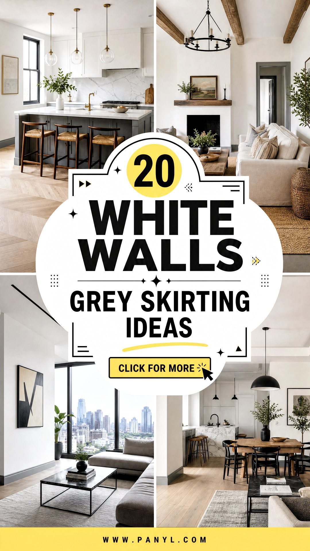 20 White Walls Grey Skirting Ideas for Chic Modern Contrast - 20 White Walls Grey Skirting Ideas for Chic Modern Contrast