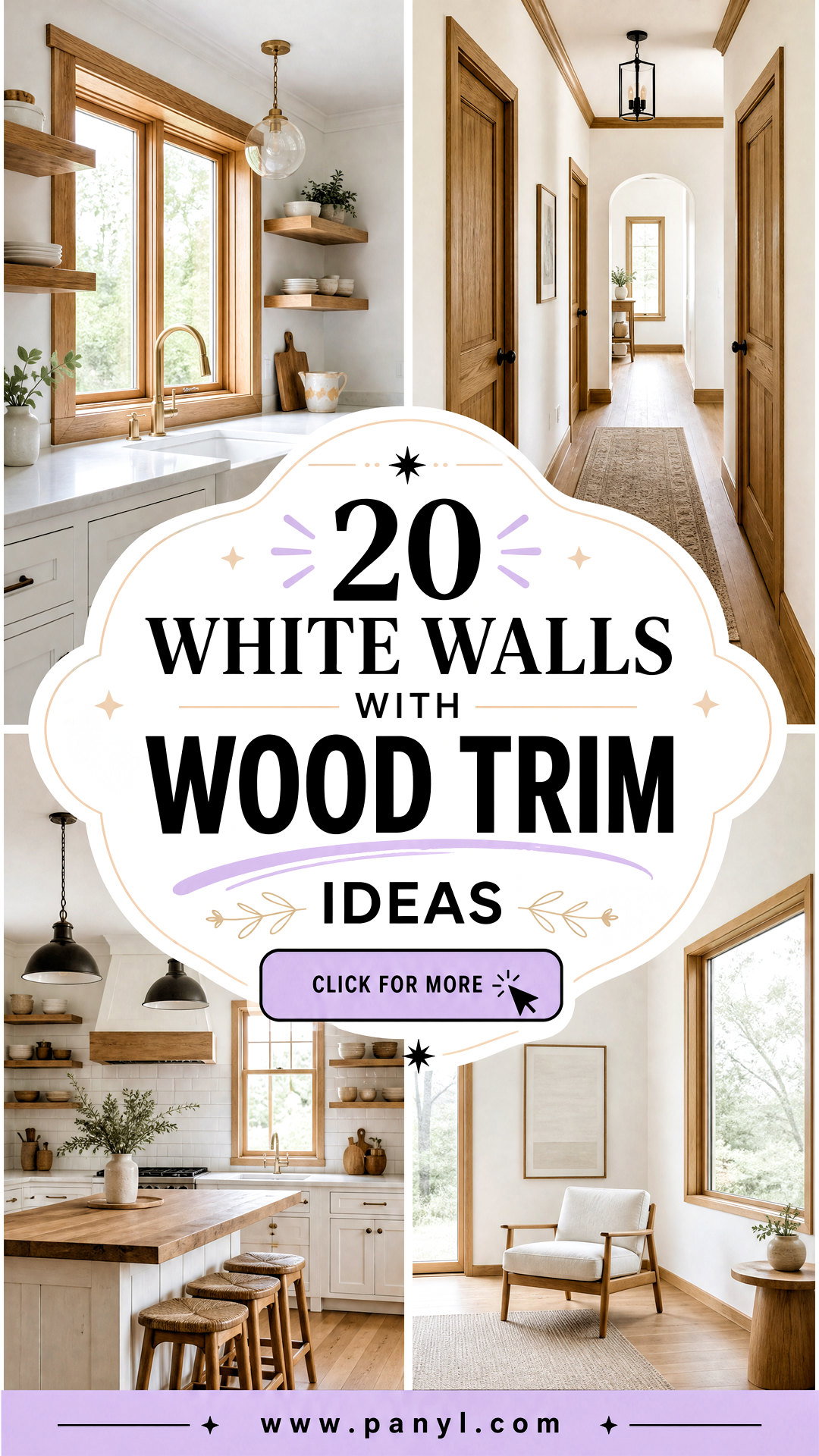 20 White Walls With Wood Trim Ideas for Warm Timeless Homes - 20 White Walls With Wood Trim Ideas for Warm, Timeless Homes