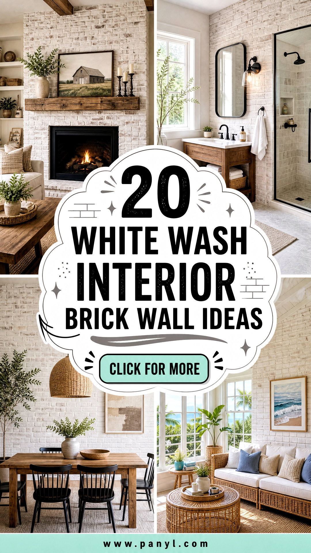 20 White Wash Interior Brick Wall Ideas for Warm Rustic Charm - 20 White Wash Interior Brick Wall Ideas for Warm Rustic Charm