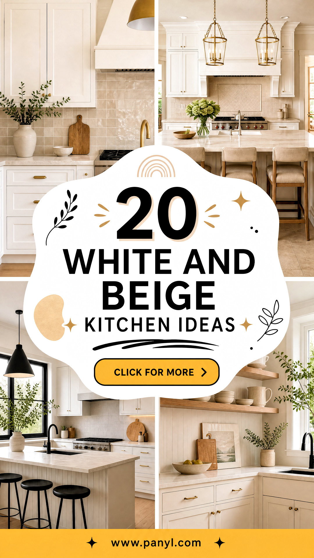 20 White and Beige Kitchen Ideas for Warm Modern Homes - 20 White and Beige Kitchen Ideas for Warm, Modern Homes