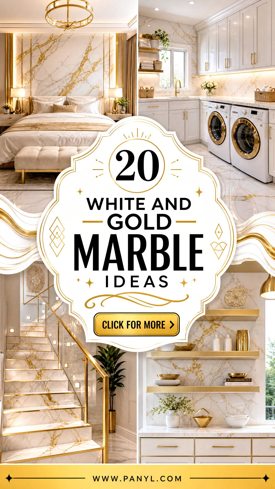 20 White and Gold Marble Ideas for Luxe Timeless Rooms - 20 White and Gold Marble Ideas for Luxe, Timeless Rooms