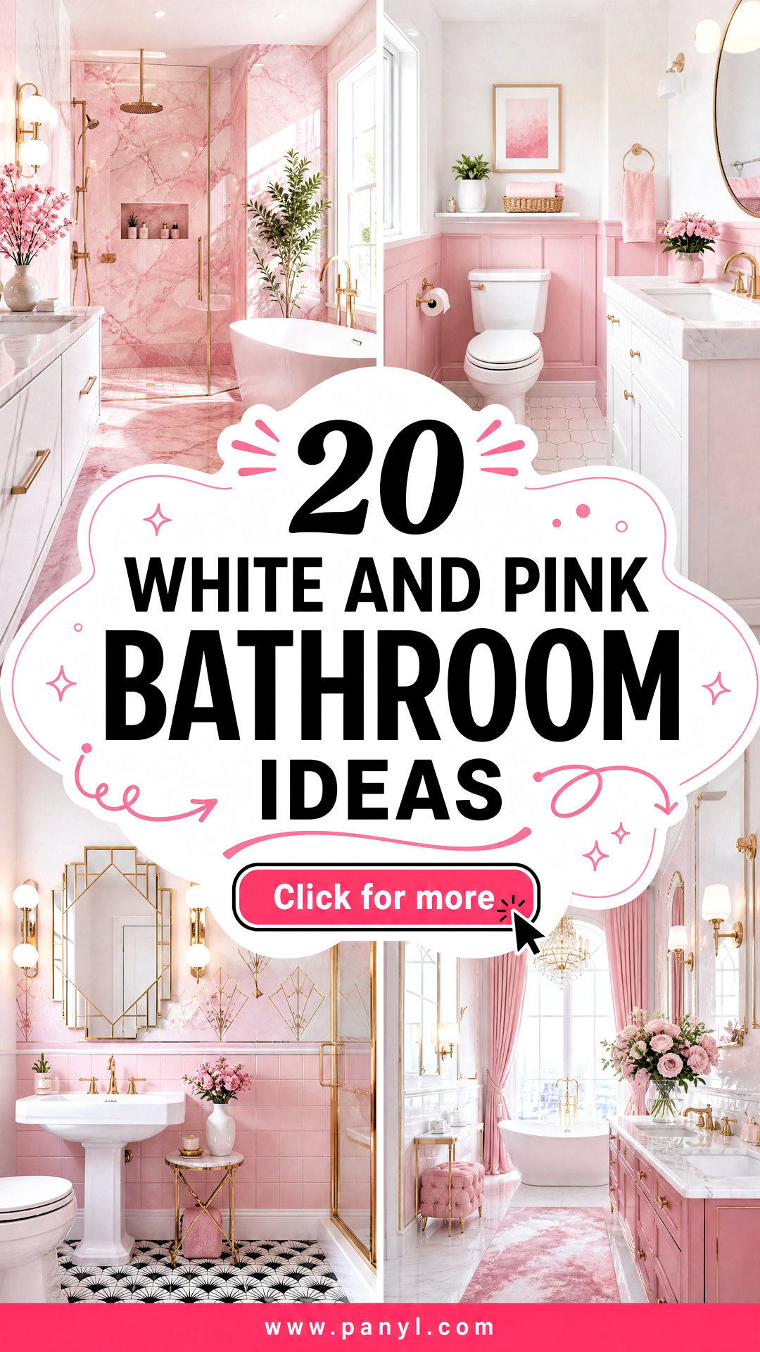 20 White and Pink Bathroom Ideas for Soft Stylish Spaces - 20 White and Pink Bathroom Ideas for Soft, Stylish Spaces