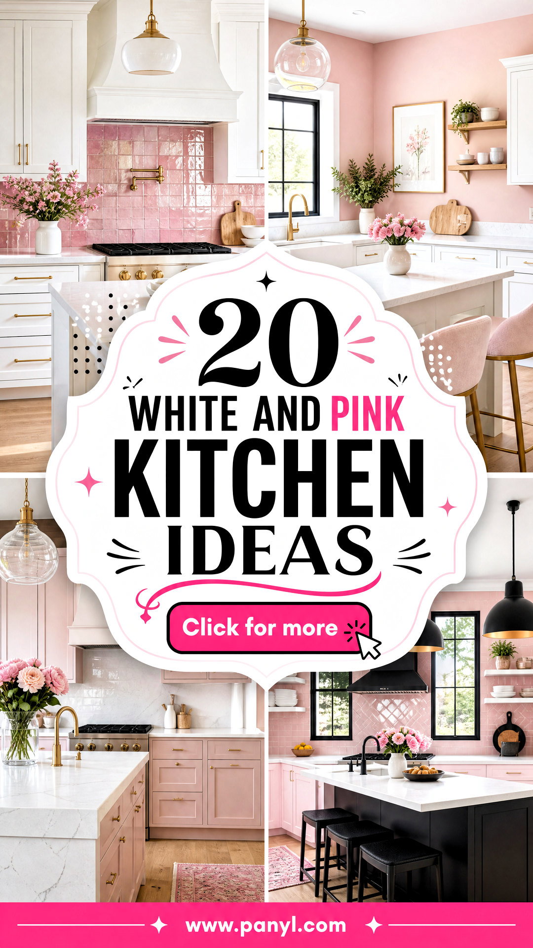 20 White and Pink Kitchen Ideas for a Fresh Charming Space - 20 White and Pink Kitchen Ideas for a Fresh, Charming Space