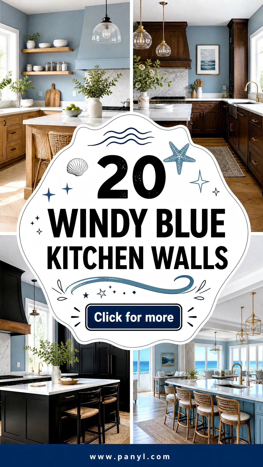 20 Windy Blue Kitchen Walls for a Fresh Coastal Home Look - 20 Windy Blue Kitchen Walls for a Fresh Coastal Home Look