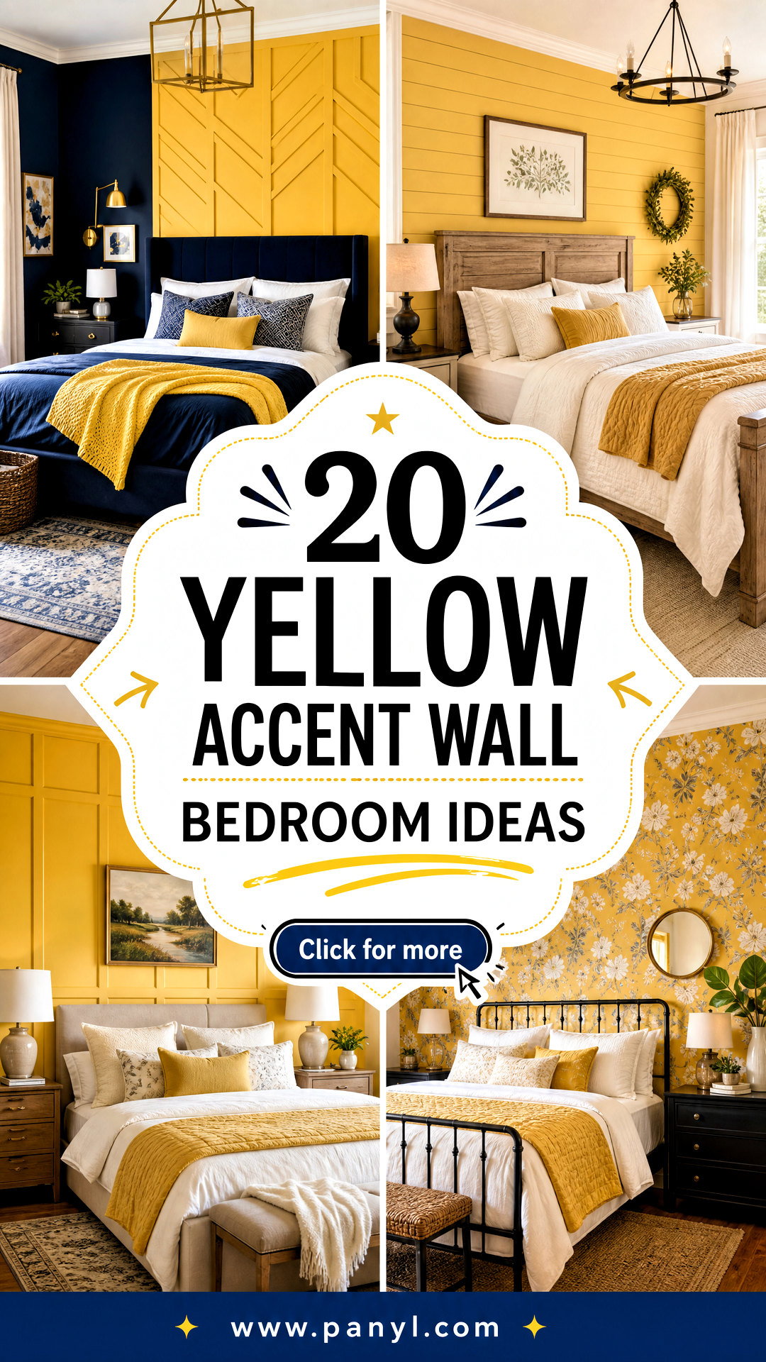 20 Yellow Accent Wall Bedroom Ideas for a Sunny Refresh - 20 Yellow Accent Wall Bedroom Ideas for a Sunny Refresh