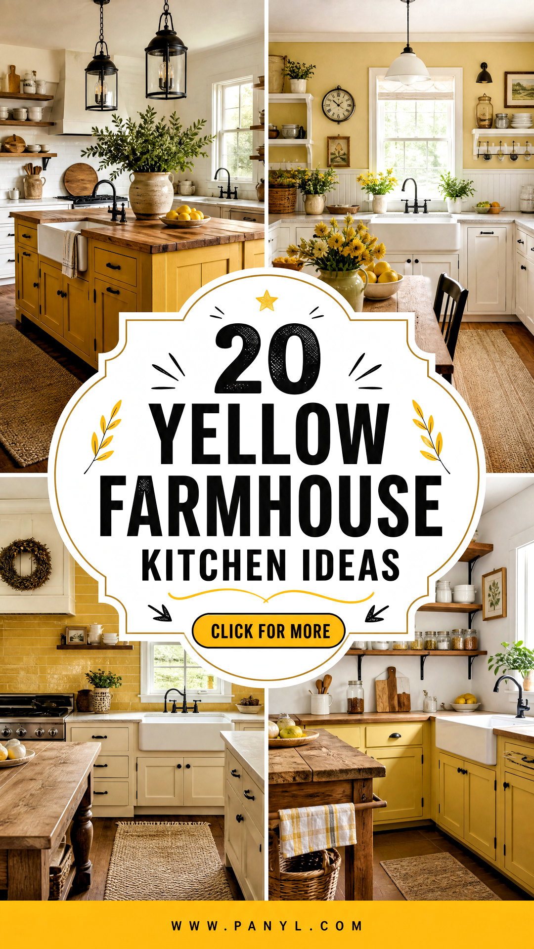 20 Yellow Farmhouse Kitchen Ideas With Cozy Country Charm - 20 Yellow Farmhouse Kitchen Ideas With Cozy Country Charm