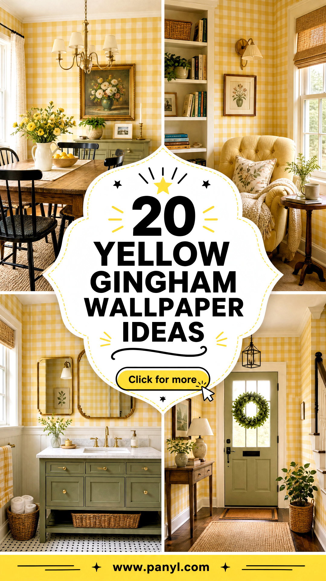 20 Yellow Gingham Wallpaper Ideas for Charming Rooms Today - 20 Yellow Gingham Wallpaper Ideas for Charming Rooms Today
