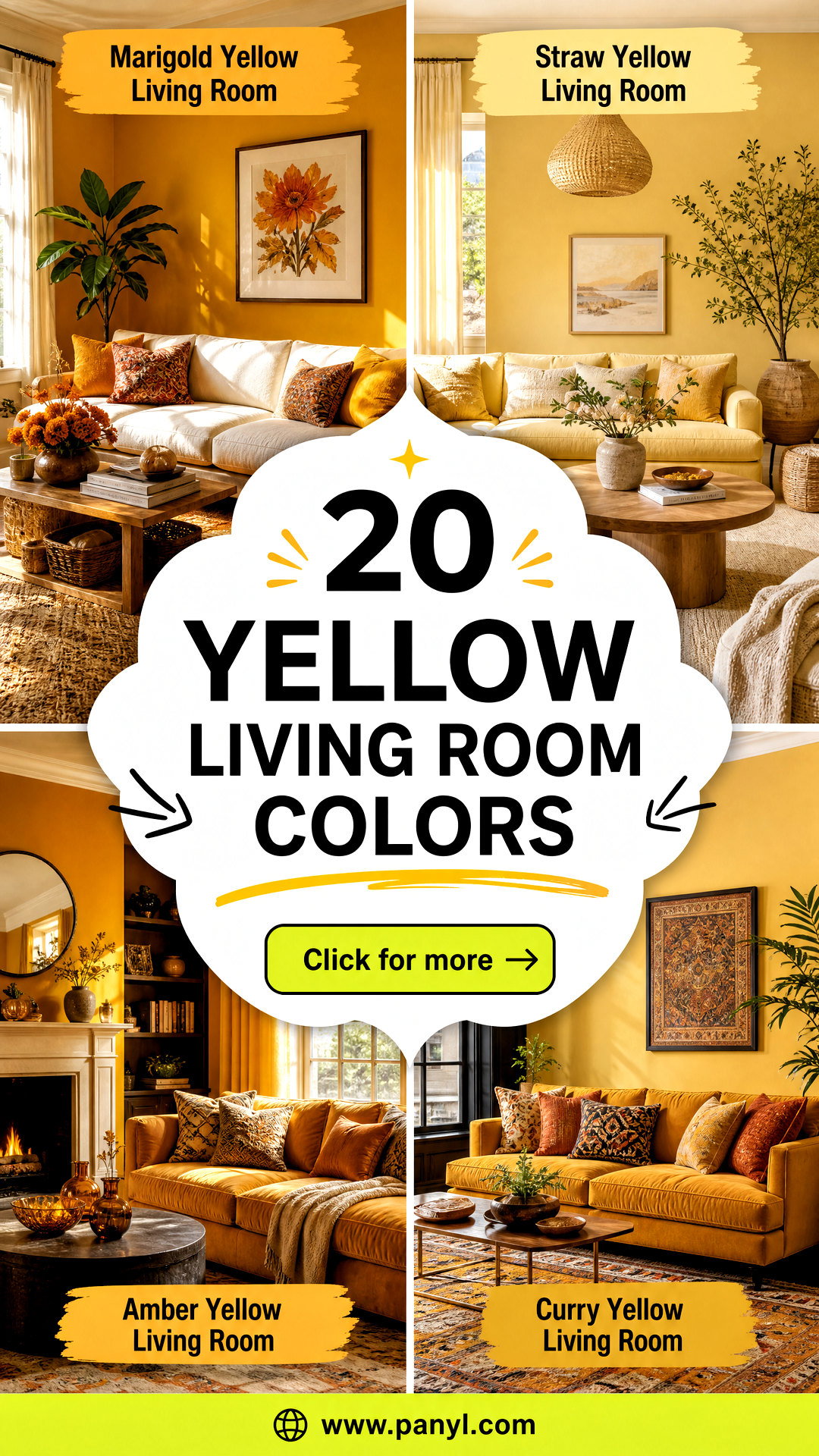 20 Yellow Living Room Colors for a Warm Stylish Refresh - 20 Yellow Living Room Colors for a Warm, Stylish Refresh