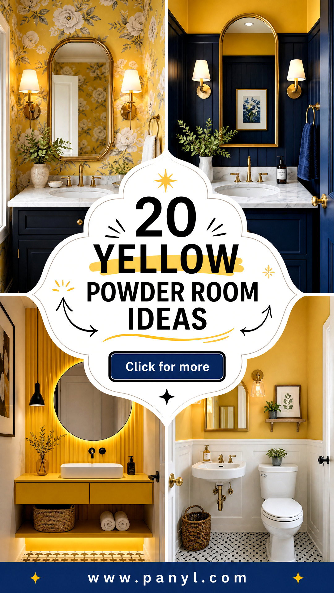 20 Yellow Powder Room Ideas for a Bold and Sunny Refresh - 20 Yellow Powder Room Ideas for a Bold and Sunny Refresh