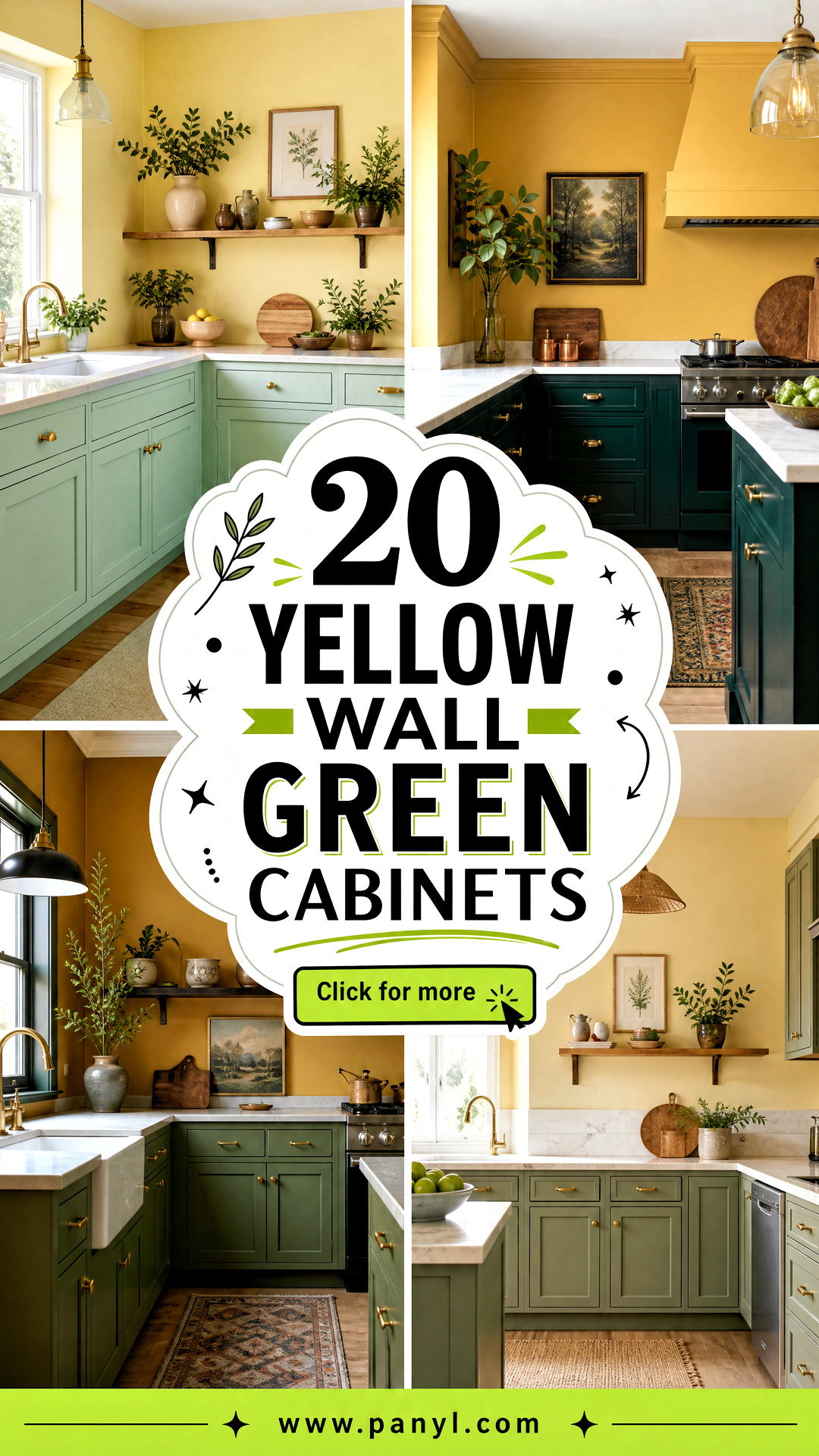 20 Yellow Wall Green Cabinets Fresh Pairings for Chic Kitchens - 20 Yellow Wall Green Cabinets: Fresh Pairings for Chic Kitchens