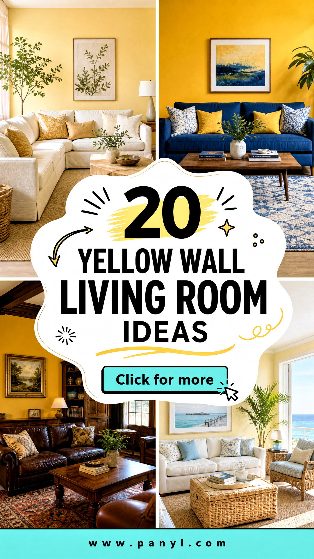 20 Yellow Wall Living Room Ideas for a Warm Modern Space - 20 Yellow Wall Living Room Ideas for a Warm, Modern Space